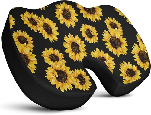 Miniatura 6 de Cojín de asiento bohemio para aliviar el dolor de coxis, oficina, computadora, espuma viscoelástica, cojín para silla de alivio de presión, cojín
