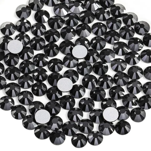 Miniatura 12 de Beadsland 1440 diamantes de imitación de cristal con parte trasera plana, gemas redondas, ámbar, SS3, 0.047-0.055 in