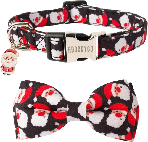 Miniatura 14 de ADOGGYGO Collar de perro con bandera estadounidense con corbata de moño desmontable, collares patrióticos ajustables del 4 de julio para perros
