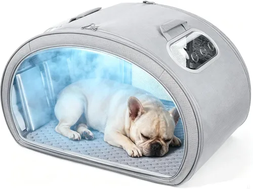 Miniatura 11 de Pecute Casa de refrigeración para gatos, con alfombrilla de refrigeración para perros pequeños, cama interior para gatos con aislamiento y 6 bolsas