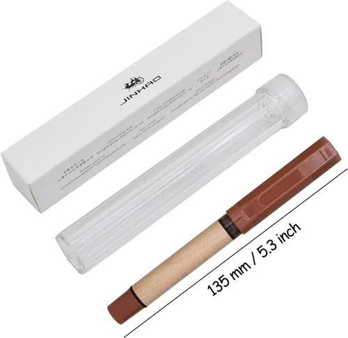 Miniatura 3 de Jinhao - Pluma estilográfica de madera 62, pluma de tinta extra fina con convertidor de tinta para la escuela y la oficina bolígrafos de escritura