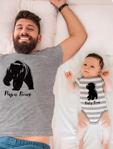 Miniatura 2 de Papa Bear - Trajes a juego para papá y bebé, camisas para el día del padre e hijo e hija