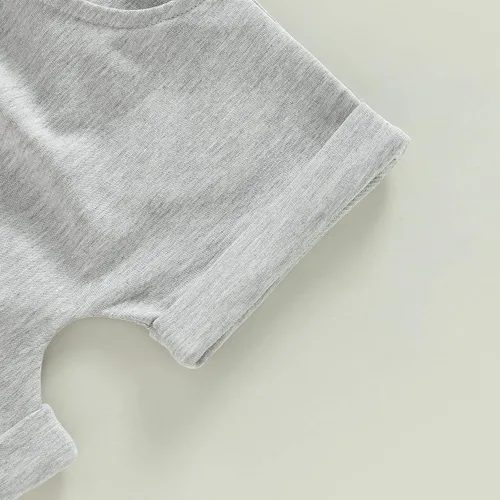 Miniatura 15 de Conjunto de ropa de verano para niños pequeños, 2 piezas, camiseta de manga corta con cintura elástica