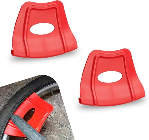 Miniatura 7 de Pack-2 Protector de llantas para desmontar neumáticos de coche, estructura antideslizante doble convexa, cubierta antiarañazos, mango ovalado hueco