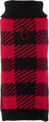 Miniatura 14 de The Worthy Dog Suéter de cuello alto de punto grueso, ropa cálida de invierno para perro, trajes de abrigo para mascotas para clima frío - XXS, gris