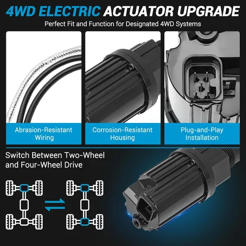 Miniatura 5 de Kit de actuador y arnés 600-490 4WD Compatible con GMC K1500 K2500 K3500 Yukon/Chevrolet K1500 K3500 Tahoe Blazer Suburban 4WD Actuador eléctrico