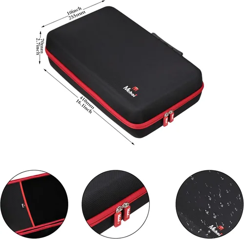 Miniatura 7 de Mchoi Estuche rígido para mezclador VTech Kidi Star DJ/Kidi DJ Mix, pequeño mezclador de DJ con bolsillo de malla para cable, guía de usuario, Negro