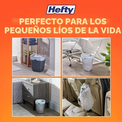 Miniatura 5 de Hefty - Bolsas pequeñas de basura, aroma Fabuloso, 4 galones, 34
