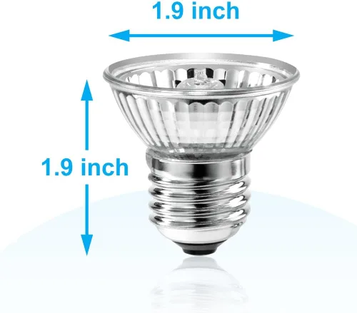 Miniatura 2 de DaToo Lámpara de calor para reptiles, luz de calefacción de tortuga, 4 unidades, 50 W, UVA UVB, bombilla de calor, luz solar simulada, lámpara