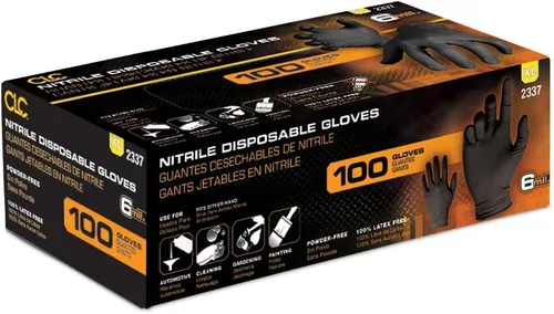 Miniatura 2 de CLC Custom Leathercraft 2337M - Guantes desechables de nitrilo sin polvo, talla M