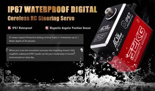 Miniatura 6 de AGFRC A73CHLW V2 70.5 lbs Servo de dirección RC sin núcleo de alto esfuerzo de torsión y programador servo AGF-SPV3