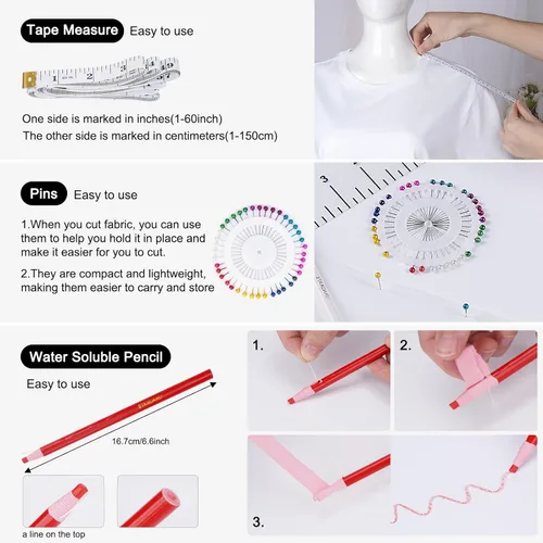 Miniatura 4 de 12 piezas de guía de regla de camisetas para alineación de vinilo, accesorios de medición de camisetas, herramientas para prensa de calor Cricut