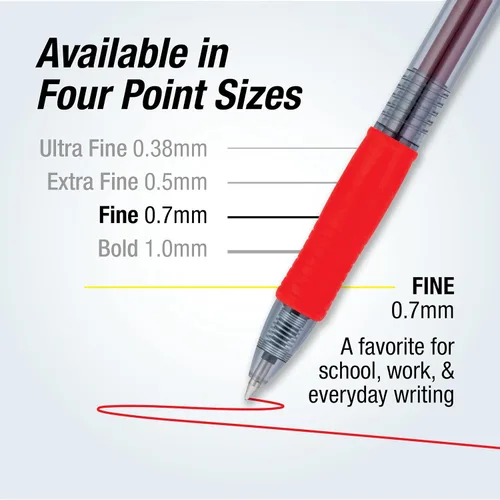 Miniatura 4 de Pilot G2 - Bolígrafos de gel premium, bolígrafos de rodillo de gel, punta fina 0.7 mm, colores surtidos, 10