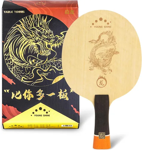 YAN-Long - Raqueta de ping pong profesional, raqueta de tenis de mesa de carbono arilato incorporada, para jugadores intermediarios y avanzados o
