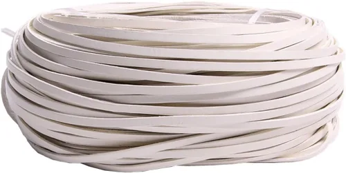 Miniatura 24 de Cuerda de cuero genuino de 21 yardas, cuerda plana de cuero trenzado para hacer joyas, collares, pulseras, cordones de zapatos, correas de bolsa