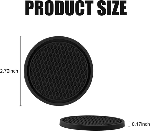 Miniatura 2 de 4 piezas de insertos para portavasos de automóvil, 2.75 pulgadas de PVC antideslizante, portavasos de té impermeables de nido de abeja fijos