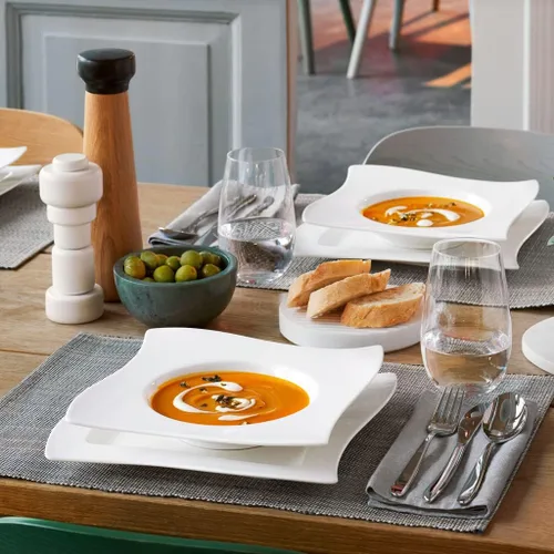 Miniatura 8 de Villeroy & Boch NewWave - Vajilla básica de 30 piezas, color blanco