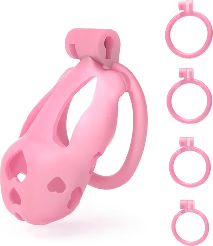 Miniatura 12 de Love 1.0 - Jaula de castidad – Dispositivo de castidad masculina de resina ligera con bloqueo invisible, equipo de bondage para hombres, diseño