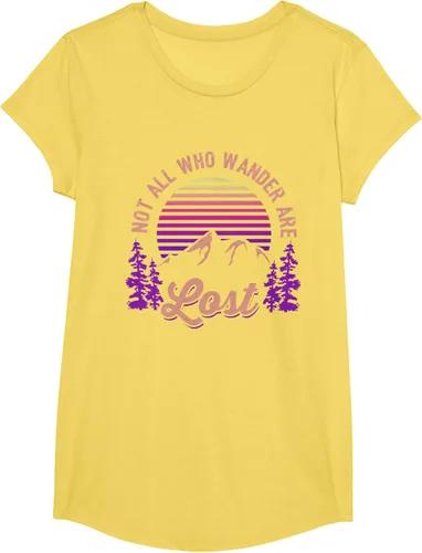 Miniatura 38 de Not All Who Wander Are Lost Vintage Mountains - Camiseta de senderismo, Negro, S