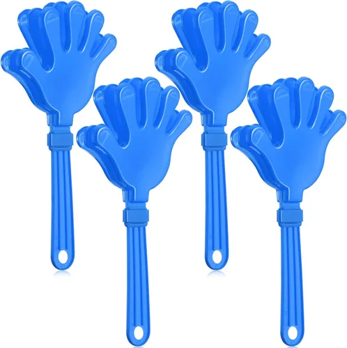 Woanger 4 pinzas de mano jumbo de 11 pulgadas, para hacer ruido, regalos de fiesta, gigantes y grandes, para eventos deportivos, animadores, baile,