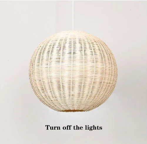 Miniatura 5 de Moderno globo de cocina americana, lámpara colgante tejida a mano, bola de mimbre, lámpara colgante, decoración del hogar, accesorios de iluminación