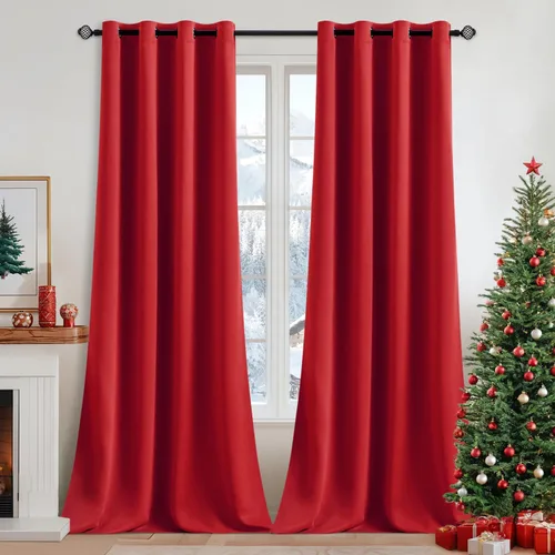 Miniatura 37 de MIULEE Cortinas opacas para dormitorio o sala de estar, juego de 2 paneles de cortina para ventana con aislamiento térmico y bloqueo de luz