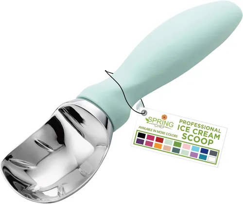 Miniatura 29 de Spring Chef - Cuchara para helado resistente con mango cómodo - Cuchara profesional para helado para gelato, sorbete, masa de galletas, melón, yogur