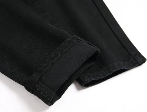 Miniatura 8 de OIIIO Pantalón vaquero de pierna recta rasgados para hombre