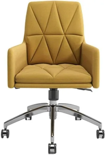Miniatura 5 de Silla de computadora de tela Home Silla giratoria simple Asiento europeo Ocio Ascensor Silla de oficina Silla de estudio (gris)