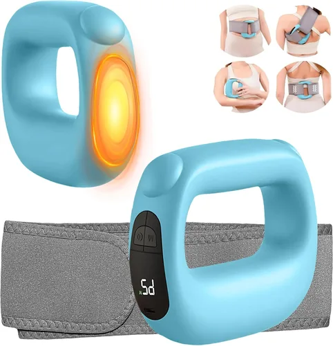 Miniatura 11 de Pistola de masaje muscular de percusión para tejidos profundos: con calor, intensidad y velocidad ajustables, supersilenciosa, recargable por USB-C