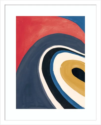 Miniatura 8 de Amanti Art Framed Wall Art Print 21x17 In the Groove I Retro by Danhui Nai, Abstract Wall Art, Modern Contemporary Decor, Small Poster Painting
