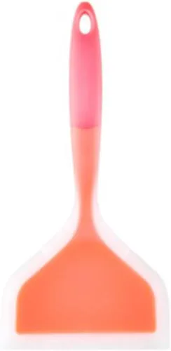 Miniatura 5 de Espátula ancha flexible estable y gruesa de silicona para panqueques, herramienta para hornear, utensilios de cocina para el hogar, naranja