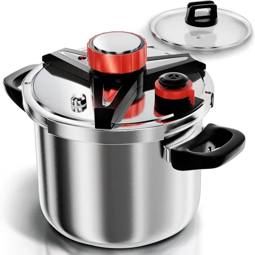 Miniatura 10 de WantJoin Olla a presión de 6 cuartos de galón – Recipiente a presión de acero inoxidable 3 en 1 compatible con cocina de gas y de inducción