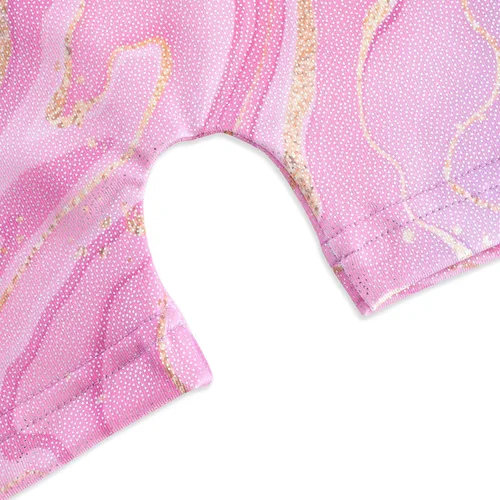 Miniatura 110 de HOZIY - Leotardos de gimnasia con pantalones cortos brillantes para niñas pequeñas; estampados de unicornio, aurora, arco iris, sirena, dinosaurio