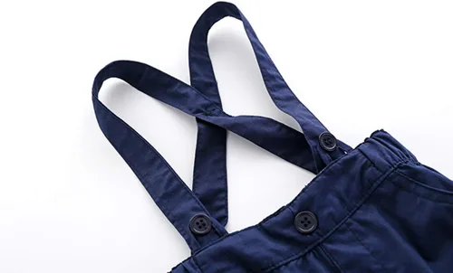Miniatura 6 de Conjunto de pantalones cortos azules para bebé, trajes formales para bebés