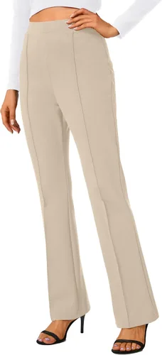 Miniatura 32 de Urban CoCo Pantalones de trabajo elásticos con corte de bota, pantalones de yoga pequeños para oficina casual