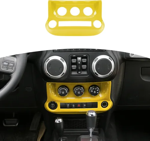 Miniatura 16 de RT-TCZ Para Jeep JK Negro Dash Console A/C Controles Cubierta Trim Panel para Jeep Wrangler JK JKU 2011-2017 ABS Interior Accesorios 1pc