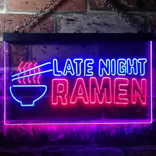Miniatura 2 de ADVPRO Letrero de neón LED de doble color para ramen japonés de ramen, azul y rojo, 12 "x 8.5" st6s32-i3305-br
