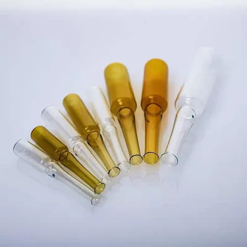 Miniatura 3 de 10 unidades/lote 1/2/5/10/0.7 fl oz (Bown/Transparente) Botella de ampolla de vidrio El frasco de ampolla de medicamento