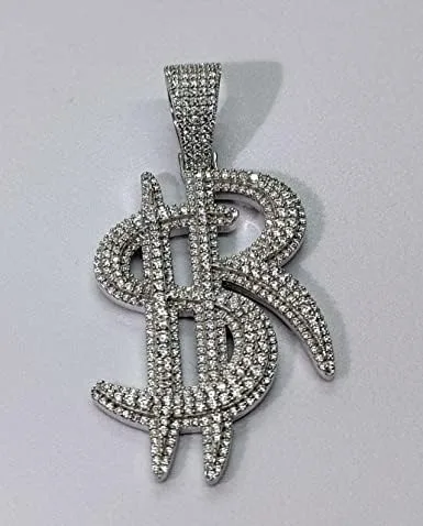 Miniatura 3 de DTJEWELS1.50 CT - Juego de diamantes de corte redondo para hombre, personalizable con letra $R, plata de ley 925 auténtica para el día del padre
