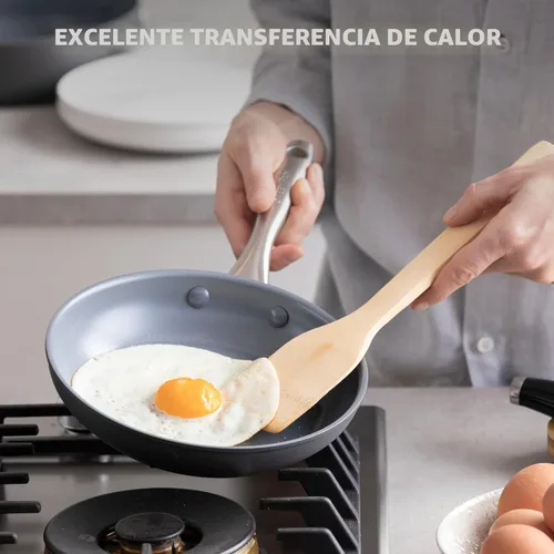 Miniatura 5 de GreenPan Lima - Sartén de 8" de cerámica antiadherente dura anodizada, sartenes y ollas libres de PFAS y no tóxicas, aptas para horno y asador