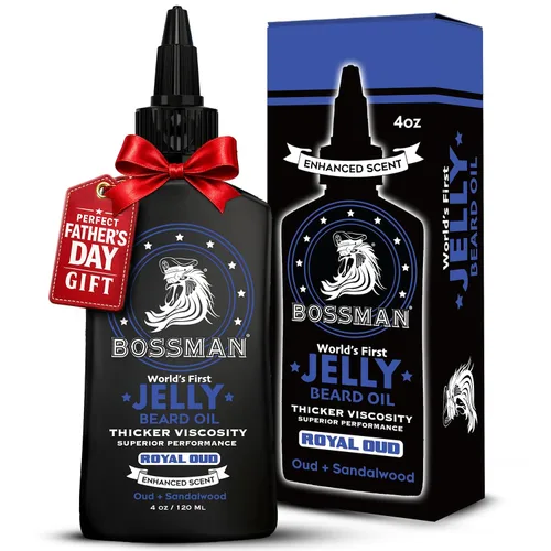 Miniatura 19 de Bossman Aceite en Gel para Barba para Hombres (4 oz, Naked - Sin Fragancia) – Suaviza, Hidrata y Acondiciona con Ingredientes Naturales