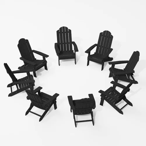 Miniatura 26 de MXIMU Folding Adirondack Chair for Outdoor: Easy Assembly and Comfortable Adirondack Chairs - Foldable Composite Fire Pit Chairs - All Weather