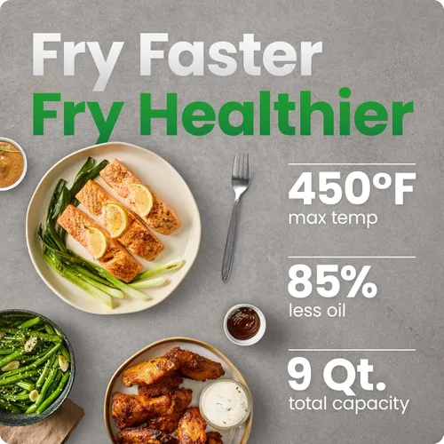 Miniatura 2 de Chefman Freidora de aire – Freidora de aire compacta de 4 cuartos de galón para comidas rápidas y fáciles, cuenta con tecnología Hi-Fry para una