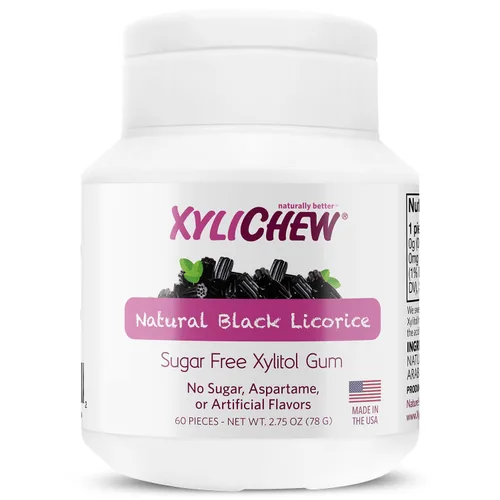Miniatura 25 de Xylichew - Botes de goma de mascar 100% xilitol, sin OMG, gluten, aspartame y goma sin azúcar, cuidado bucal natural, alivia el mal aliento