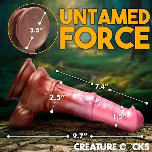Miniatura 3 de CREATURE COCKS Consolador de silicona Centaur para hombres, mujeres y parejas. Consolador de fantasía con arnés compatible. Base de ventosa fuerte