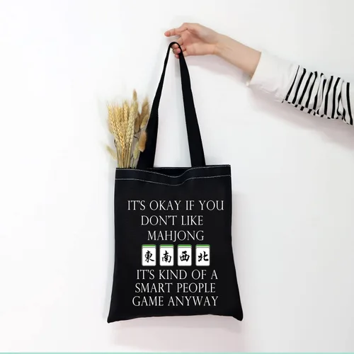 Miniatura 12 de MNIGIU Bolsa de lona Mahjong - Bolsa de regalo para amantes de Mahjong