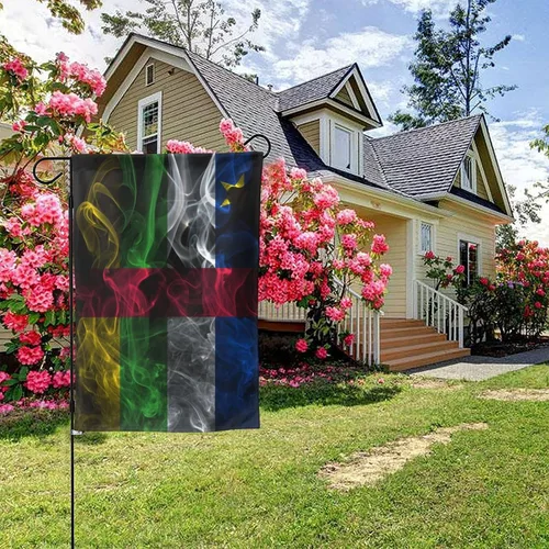 Miniatura 5 de Smoke Style Flag Of The Central African Republic Garden Flag 28"x40" Inch Double Sided Garden Flags Home Lawn Outdoor Decor Flags Party Banner