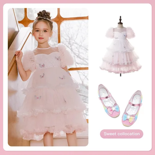 Miniatura 5 de Furdeour Girls Dress Shoes Mary Jane Wedding Flower Bridesmaids Heels Glitter Princess Shoes for Kids Toddler