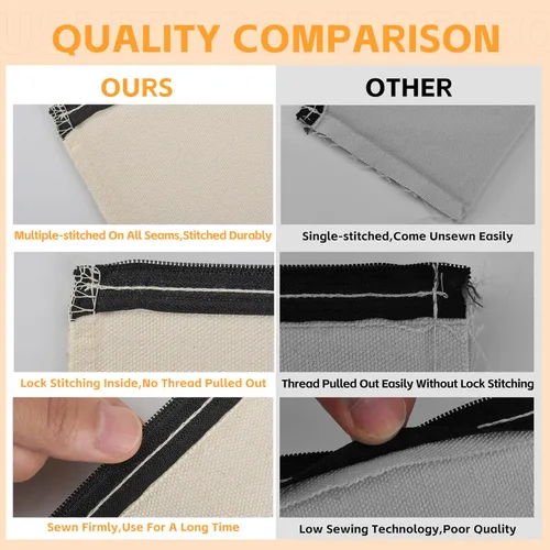 Miniatura 3 de Bolsa de manualidades en blanco de 8 x 4.7 pulgadas, estuche de lona para lápices, bolsa de lona para cosméticos, bolsa de cosméticos de lona